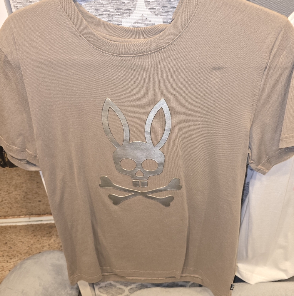 Psycho Bunny  Metallic Print Tee